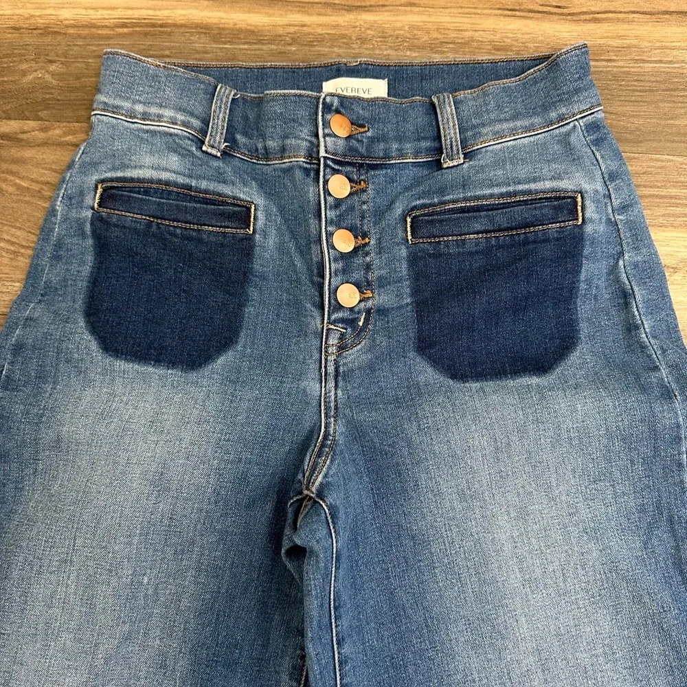 Evereve Reworked Patch Pocket Ever Wide Leg Jeans - Picture 2 of 9